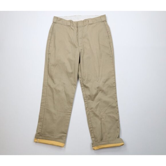Vintage 70s LL Bean Mens 36x31 Faded Chamois Cloth Lined Wide Leg Pants USA